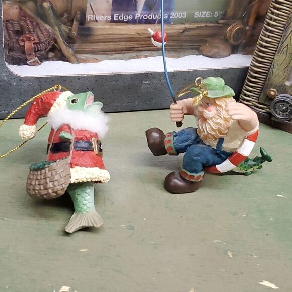 New-Rivers Edge Fieldstone Picture Frame Fly Fishing, and Santa fishing bundle - Picture 12 of 12